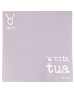 Tovaglietta quadrata zodiaco grigio, S.P.Q.eRe Toro
