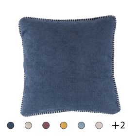 Cuscino arredo, con bordo, effetto ciniglia, 50x50 cm, Sibilla