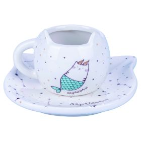 Tazzina caff&#232; con piattino, Oroscocats Capricorn