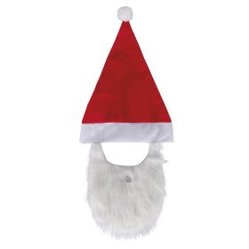 Cappello di babbo Natale con barba, Santa&#39;s House