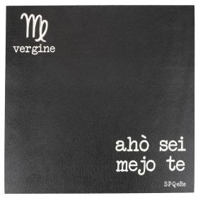 Tovaglietta quadrata zodiaco, nero, S.P.Q.eRe Vergine