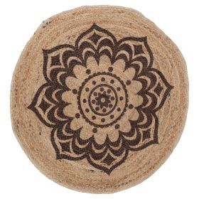 Tappeto tondo intrecciato 90 cm in juta, Simple