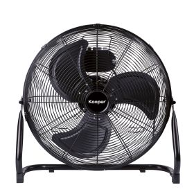 Ventilatore alta velocit&#224; &#216; 50 cm con 3 pale 100 W, nero, Kooper