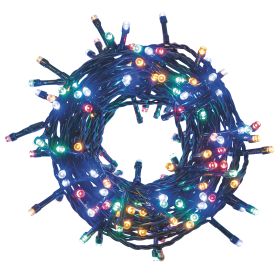 Filo 180 led multicolor 5,4 m, uso esterno, 8 giochi di luce, Santa&#39;s House