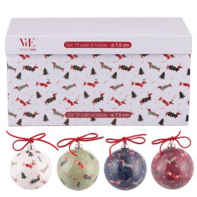 Set 16 palline natalizie 7,5 cm, Natalotto