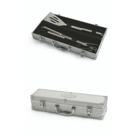 Set 3 utensili barbecue con valigetta