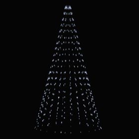 Mantello 600 miniled bianco freddo, 20 stringhe, h. 300 cm, uso esterno, Santa&#39;s House