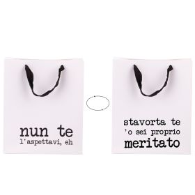 Busta regalo media double face in carta 22x10x26 cm, S.P.Q.eRe