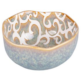 Ciotola tonda 12,5 cm in ceramica doppio decoro, Reactive