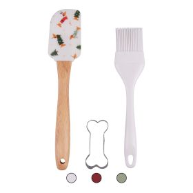 Set spatola, pennello e stampo biscotti, Natalotto