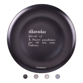 Piatto pizza 33 cm in vetro opalino, Victionary