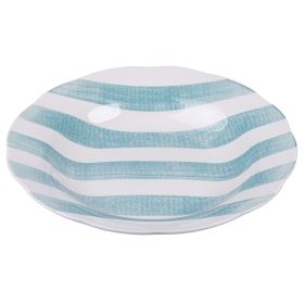 Piatto fondo in porcellana, turchese, Versilia