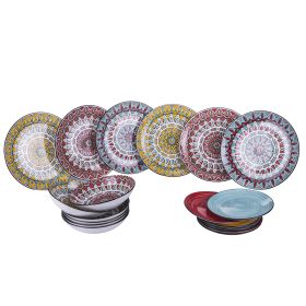 Servizio piatti 18 pezzi in porcellana