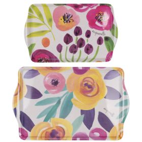 Set 2 vassoi in melammina, Acquerello