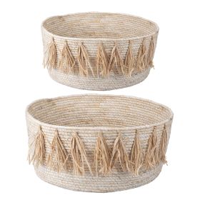 Set 2 ceste in fibra naturale, Natural