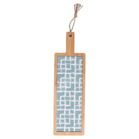 Tagliere rettangolare in ceramica e bamb&#249;, 41,5x12,5 cm, Ginza