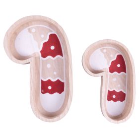Set 2 svuota tasche in legno, Candy Xmas