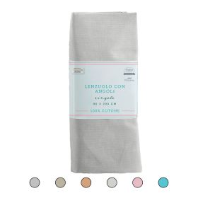 Lenzuolo sotto con angoli in 100% cotone