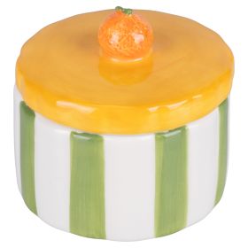 Zuccheriera in ceramica 160 ml, coperchio design mandarino, Fruit Life