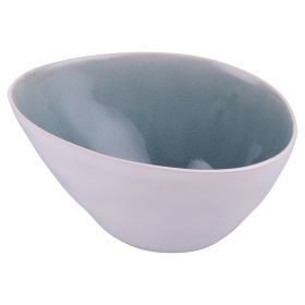 Piatto fondo ovale in gres bicolor, The Market