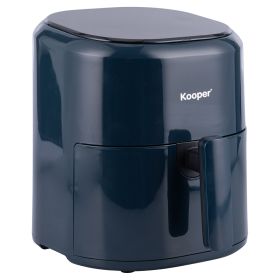 Friggitrice ad aria 5 L, display touch, 1200 W, blu notte, Kooper