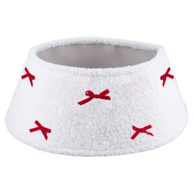 Copribase albero di Natale in tessuto teddy, Xmas