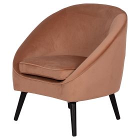 Poltrona salotto design moderno, cammello, Sibilla