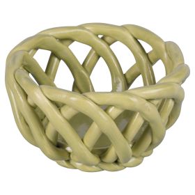 Cestino multiuso in ceramica, verde salvia, 4 Toni