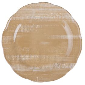 Piatto piano in porcellana, sabbia, Versilia