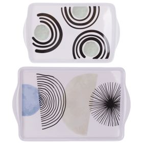 Set 2 vassoi in melammina, Venice Lido Modern