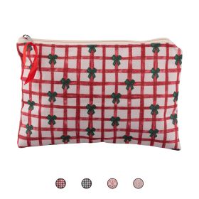 Pochette natalizia in tessuto, Natale coi fiocchi