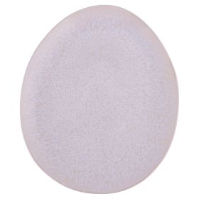 Piatto piano ovale in gres bicolor, The Market