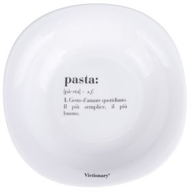 Piatto fondo quadrato in vetro opalino