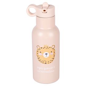 Borraccia termica 420 ml, in acciaio inox, decoro ghepardo, Les Petites Safari