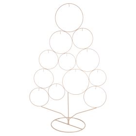Albero di Natale design per 12 appendini, h. 82 cm, champagne, XMas