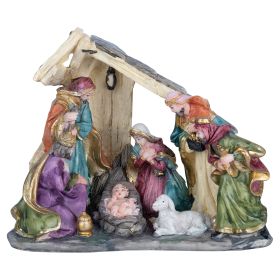 Nativit&#224; con capanna, 20x9x17cm, Santa&#39;s House