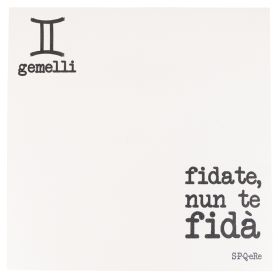 Tovaglietta quadrata zodiaco bianco, S.P.Q.eRe Gemelli