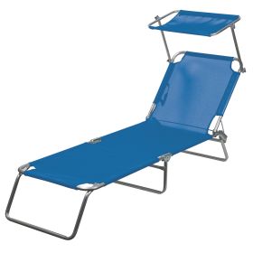 Lettino mare con parasole in alluminio