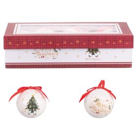 Set 7 palle natalizie con fiocco, Santa&#39;s House