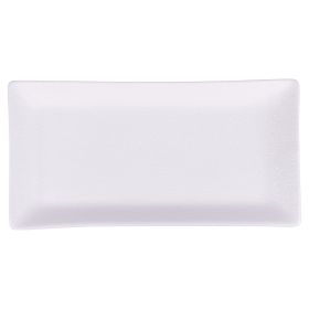 Piattino rettangolare 24x12 cm in gres, Horeca White