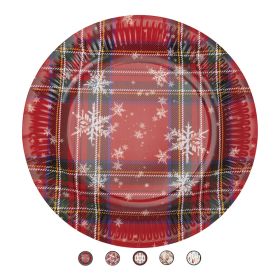 Set 16 piatti natalizi di carta, Santa&#39;s House