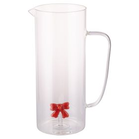Brocca 1200 ml in vetro borosilicato, fiocco interno 3D, Xmas