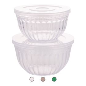 Set 2 ciotole tonde con coperchio, S&#236;Chef