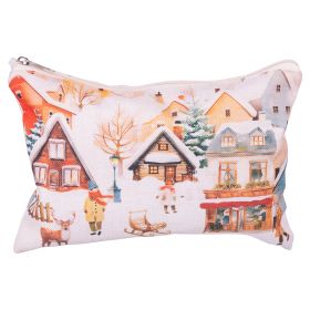 Pochette natalizia in tessuto, Winter Village