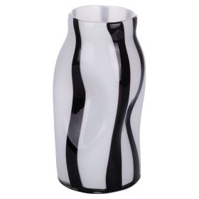Vaso arredo in vetro riciclato h. 30 cm, Black Velvet Sibilla