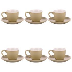 Set 6 tazzine caff&#232; 100 ml con piattino, Cedro pedro, Forma