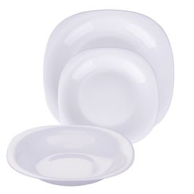 Servizio piatti 18 pezzi in vetro opalino, Dublino Sibilla