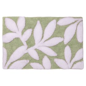 Tappeto bagno verde salvia 50x80 cm in poliestere, Essence