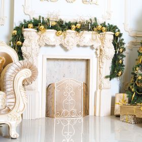 Festone natalizio 180 rami l. 270 cm, Santa&#39;s House