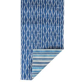 Runner double face antimacchia 33x178 cm, Neptune Stripes